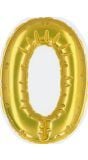 Gouden Folieballon Sticker Nummer 0 Verjaardag