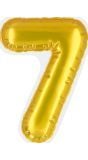 Gouden Folieballon Sticker Nummer 7 Verjaardag
