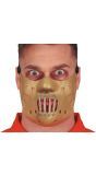 Gouden Hannibal Lecter halfmasker latex halloween