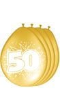 Gouden jubileum 50 jaar ballonnen 8 stuks