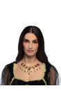 Gouden Ketting met Ruby Steentjes