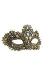 Gouden Masquerade Oogmasker met Stenen Zilver
