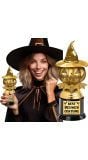 Gouden pompoen beste halloween kostuum award plastic 22 cm