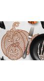 Gouden pompoen placemat 40 cm halloween