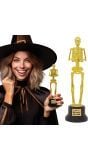 Gouden Skelet Beste Halloween Kostuum Award Plastic 22 Cm