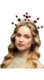 Gouden Tiara met Rode Hartjes