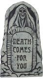 Grafsteen 'Death comes for you' 43 x 22 cm halloween
