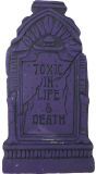 Grafsteen toxic paars 43 x 22 cm halloween