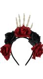 Gravedigger Diadeem Rozen Skelet Hand Halloween