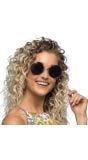 Grijze Hippie Ronde Zonnebril