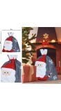 Grijze kerstman cadeauzak kerstmis