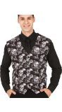 Grijze schedels gillet heren halloween
