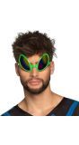 Groene Alien Feestbril