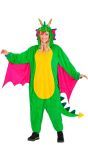 Groene Draak Onesie Volwassenen