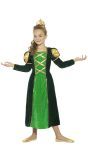 Groene middeleeuwse prinsessenjurk