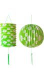 Groene Papieren Bal en Lampion