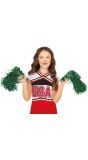 Groene Pom-Poms Meisjes 2 Stuks
