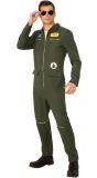 Groene Top Gun Luchtmacht Jumpsuit Heren