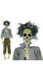 Groene Zombie Skelet Hangpop