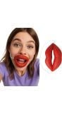 Grote Rode Lippen Elastiek