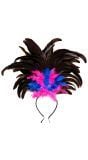 Haarband met Veren Copacabana Blauw Roze