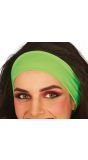 Haarband Sportieve Neongroene 80's