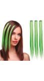 Haarextensies Set Groen 3 Stuks