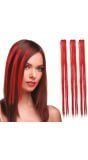 Haarextensies Set Rood 3 Stuks