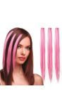 Haarextensies Set Roze 3 Stuks