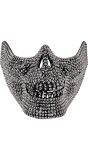 Halfmasker Schedel Punk met Studs