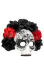 Halloween Dia De Los Muertos Masker Skelet met Rozen
