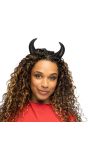 Halloween Duivelhoorntjes Haarband Zwart