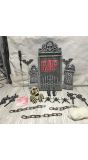 Halloween Kerkhof Set Grafstenen Grijs 23 Delig