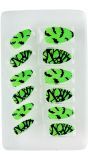 Halloween nagels neon groen