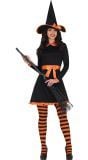 Halloween Oranje Heks Jurkje Dames