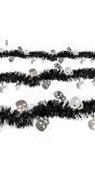 Halloween Schedel Glitterslinger Zwart