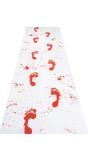 Halloween witte loper met bloedsporen
