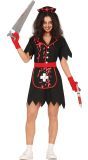 Halloween zwarte bloederige zuster dames