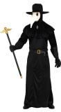 Halloween zwarte pest dokter outfit heren