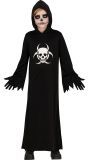 Halloween Zwarte Skull Tuniek Kind