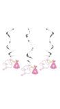 Hangdecoratie baby girl ooievaar