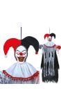 Hangdecoratie horrorclown 120 cm halloween