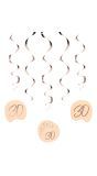 Hangdecoratie lush blush 30 jaar 5 stuks