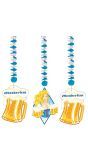 Hangdecoratie oktoberfest bierpullen 3 stuks