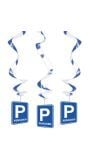 Hangdecoratie pensioen parkeerbord blauw