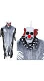 Hangdecoratie skelet clown 80 cm halloween