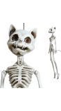 Hangdecoratie skelet kat 37 cm halloween
