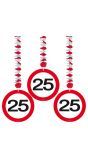 Hangdecoratie verkeersbord 25 jaar