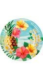 Hawaii paradise thema papieren bodjes 10 stuks