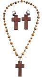 Heiligen kruis ketting en oorbellen